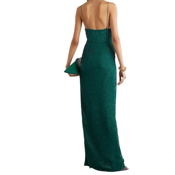 Retrofete Katya Sequin Formal Long Dress in Green Size XXS NWT - Picture 14 of 16